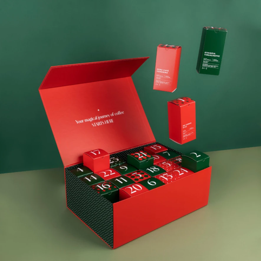 Kaffebönor adventskalender 2025 från Coffee Friend